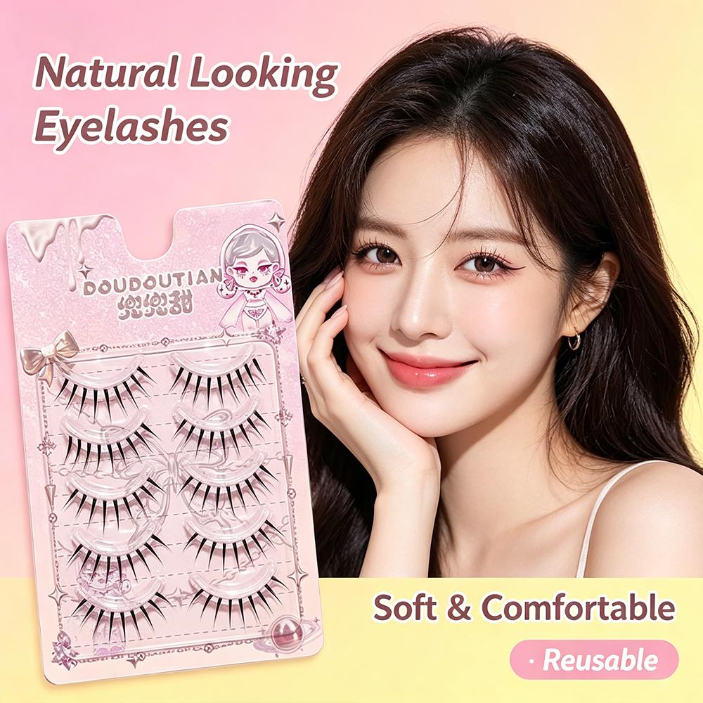 5쌍 천연 속눈썹 일본 스타일 투명 밴드 부드러운 한국 - Eyelash Extension Japanese Style 리뷰 및 가격