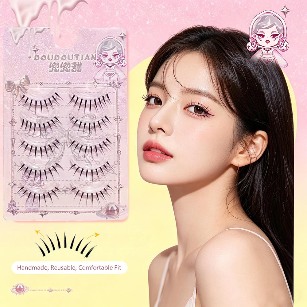 5쌍 천연 속눈썹 일본 스타일 투명 밴드 부드러운 한국 - Eyelash Extension Japanese Style 리뷰 및 가격