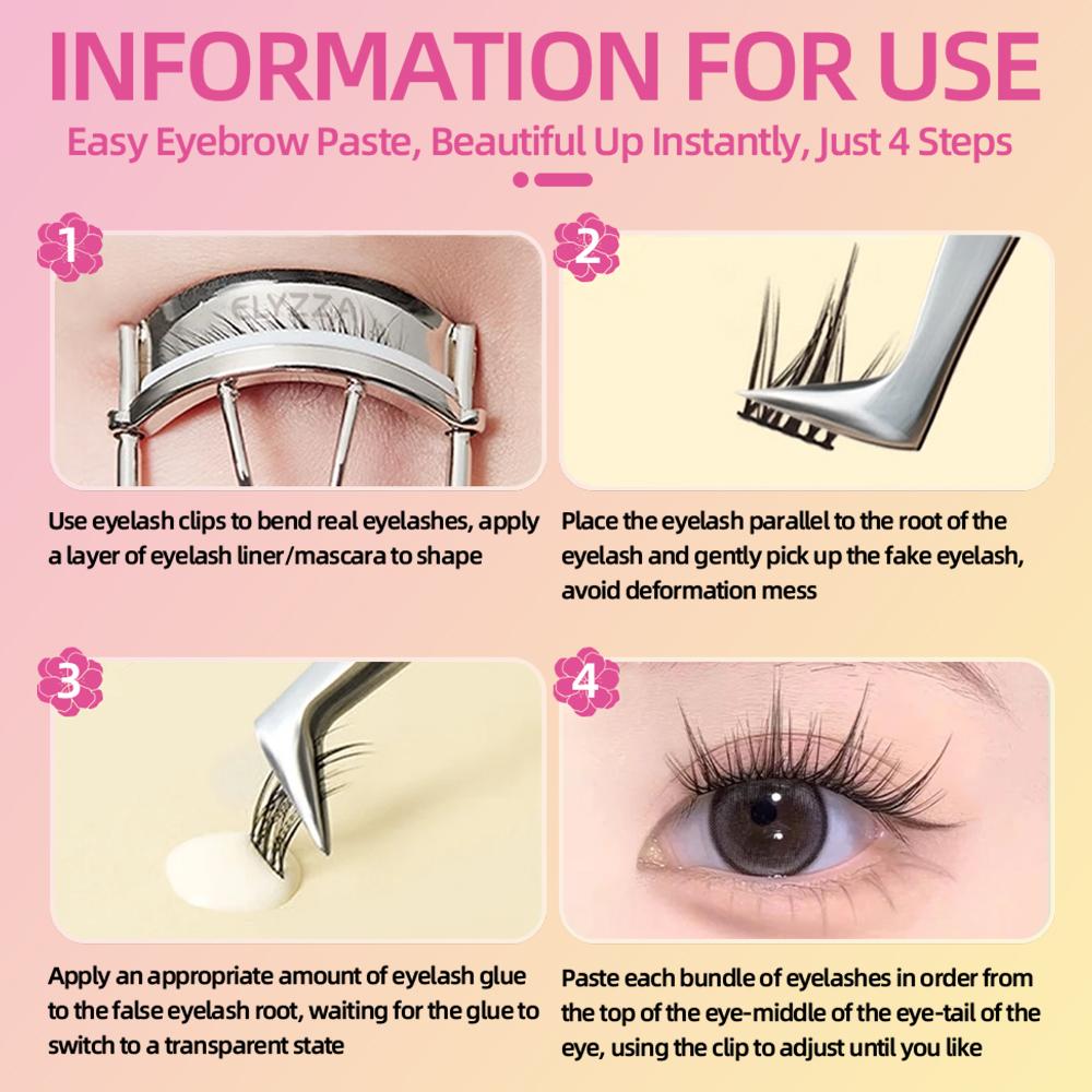 5쌍 천연 속눈썹 일본 스타일 투명 밴드 부드러운 한국 - Eyelash Extension Japanese Style 리뷰 및 가격