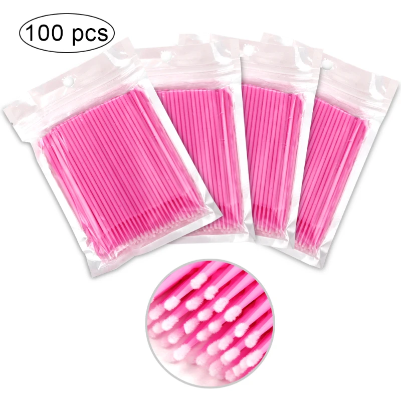 100개/봉지 일회용 속눈썹 브러쉬 속눈썹 제거 면봉  - Eyelash Extension Removal 리뷰 및 가격