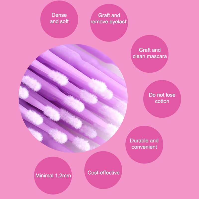 50/100PCS 일회용 마이크로 브러쉬 속눈썹 연장  - Eyelash Extension Removal 리뷰 및 가격