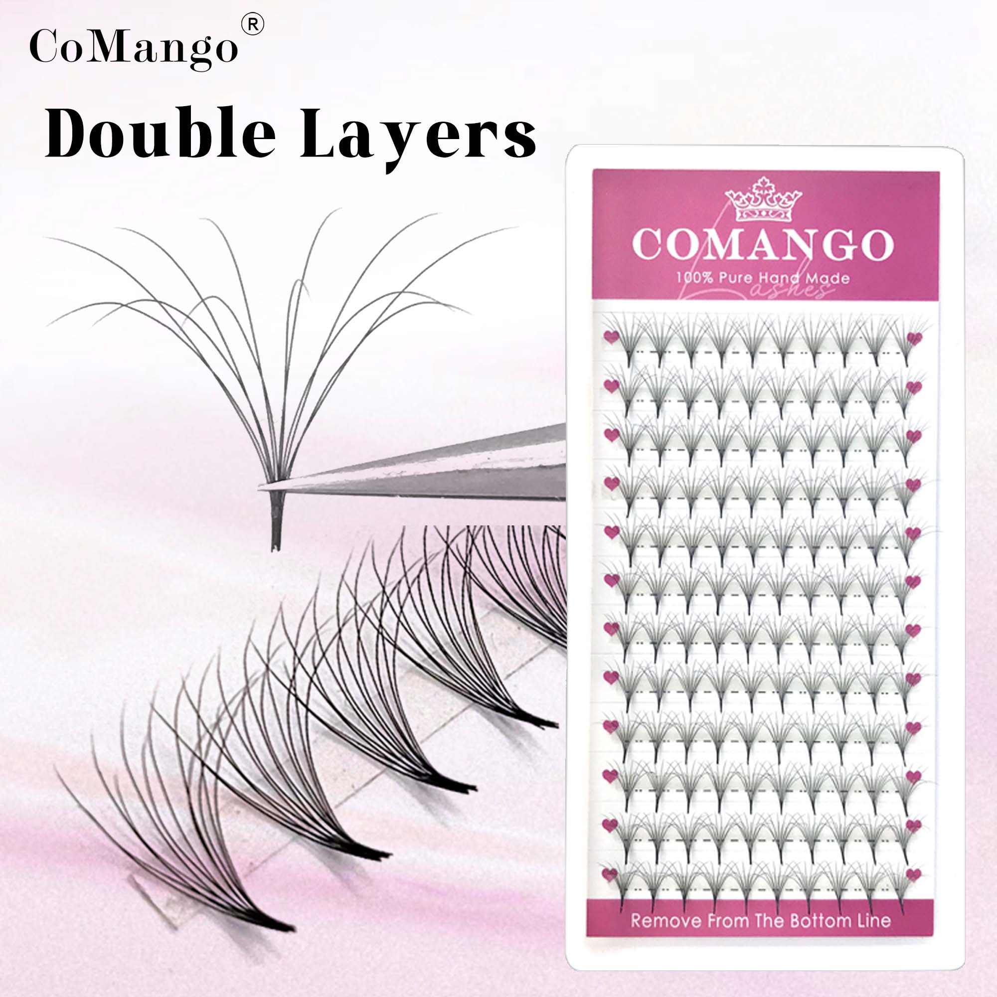 COMANGO 예쁜 더블 레이어 푹신한 미리 만들어진  - Mega Volume Lash 리뷰 및 가격