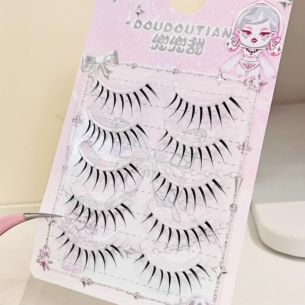 5 쌍 천연 인조 속눈썹 일본식 투명 밴드 짧은 얇은  - Eyelash Extension Japanese Style 리뷰 및 가격
