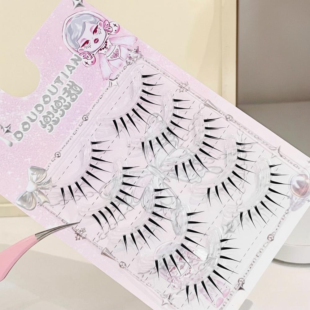 5 쌍 천연 인조 속눈썹 일본식 투명 밴드 짧은 얇은  - Eyelash Extension Japanese Style 리뷰 및 가격