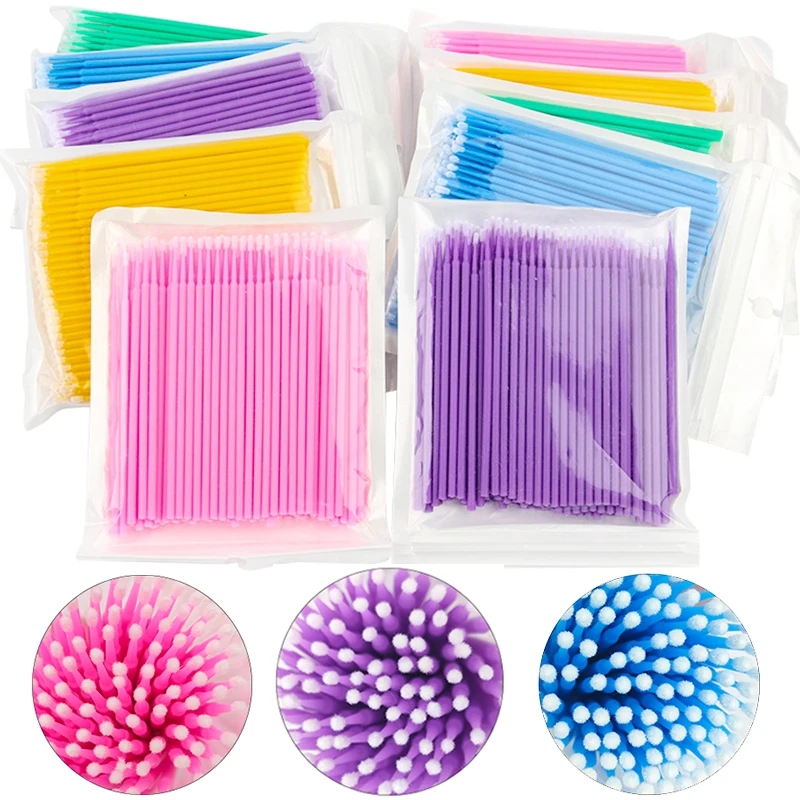 100개 속눈썹 세척 브러쉬 속눈썹 연장용 마이크로 면 - Eyelash Extension Removal 리뷰 및 가격