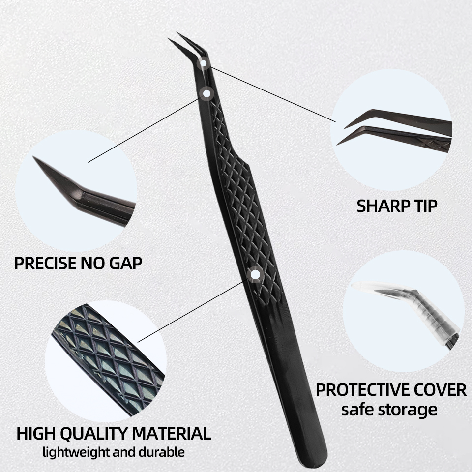 신제품 1개 안티스태틱 직각 및 곡선 핀셋 속눈썹 연장 - Isolation Tweezer Curved 리뷰 및 가격