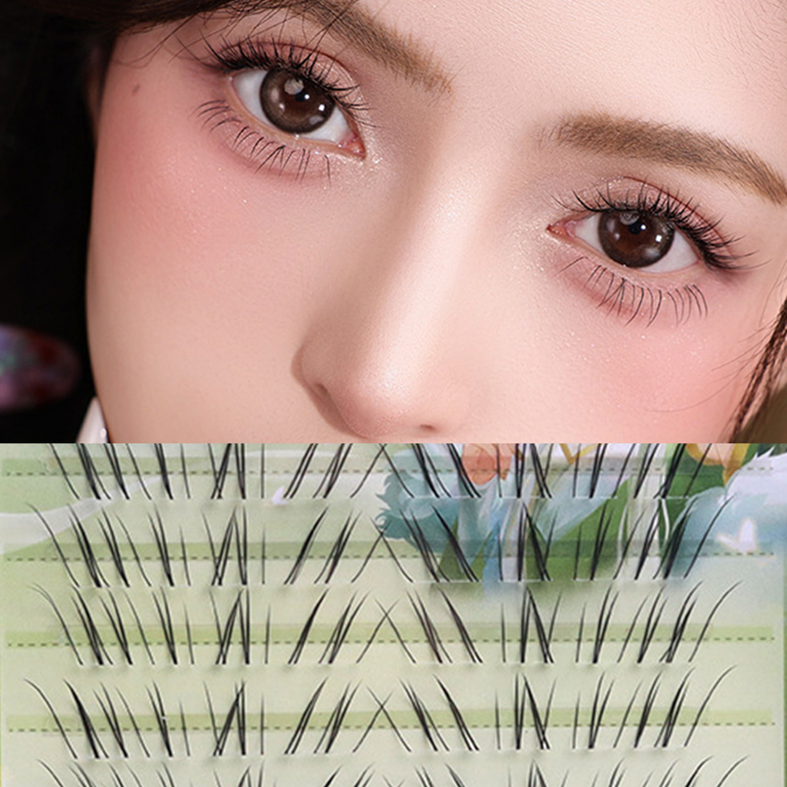 10줄 여우꼬리 인조 속눈썹 9-12mm 혼합 길이 자 - Eyelash Extension In Chinese 리뷰 및 가격