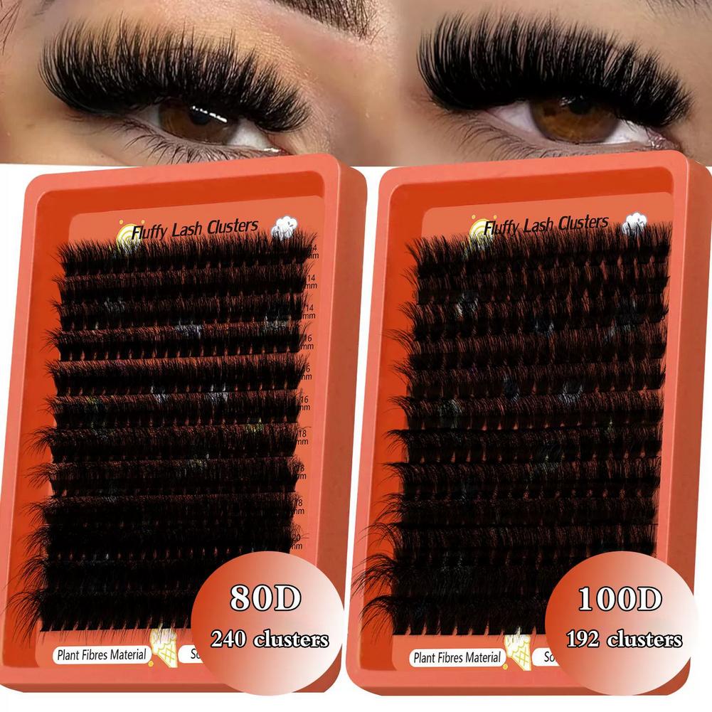 러시안 볼륨 래쉬 클러스터 키트 80D 100D D컬  - Mega Volume Lash 리뷰 및 가격